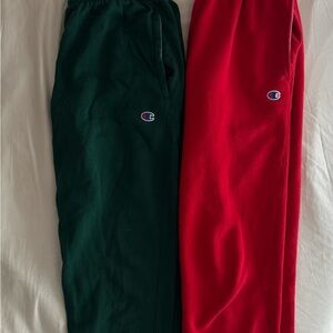 Champion Red and Green Sweatpants